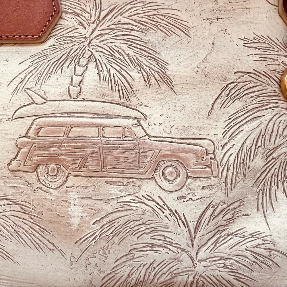 BRAHMIN RETRO VINTAGE COPA CABANA CREAM
PALM TREES TROPICAL SHOULDER BAG - Picture 9 of 16